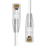 Slim Cat6a Utp Ethernet Cable  White 12.5m