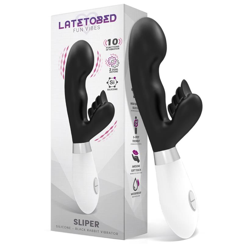 Vibrador Conejito  Sliper  Silicona Negro