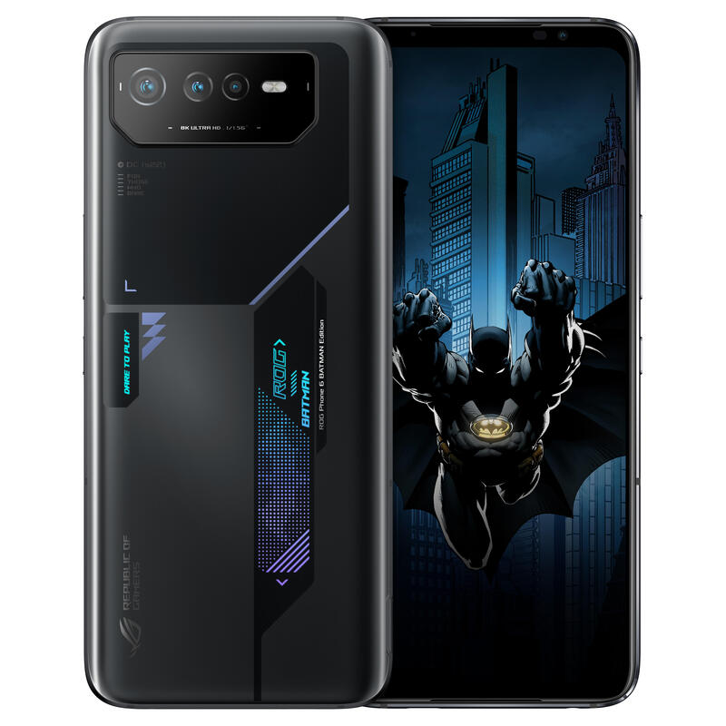 Smartphone Asus Rog Phone 6d Batman Mediatek Mt6983 6.78" Fhd+ 2448x1080 12/256gb 5g Dual Slots Wifi+Bt Nfc 6000mah Android 12.0 Szary