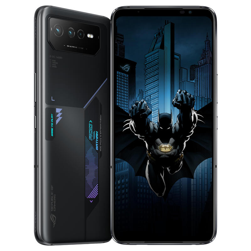 Smartphone Asus Rog Phone 6d Batman Mediatek Mt6983 6.78" Fhd+ 2448x1080 12/256gb 5g Dual Slots Wifi+Bt Nfc 6000mah Android 12.0 Szary