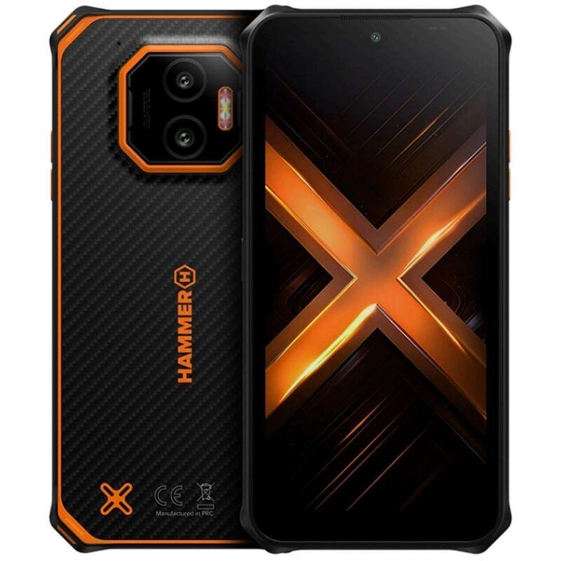 Smartphone Rugerizado Hammer Energy X2 5g 6gb 128gb 6 " Negro Naranja