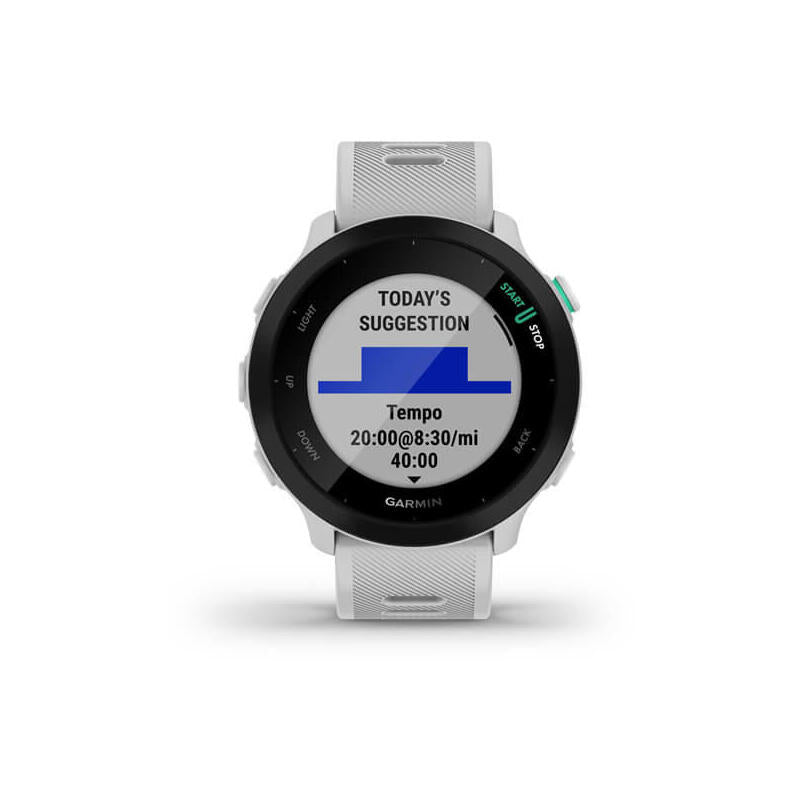 Smartwatch Garmin Forerunner 55/ Notificaciones/ Frecuencia Cardíaca/ Gps/ Blanco
