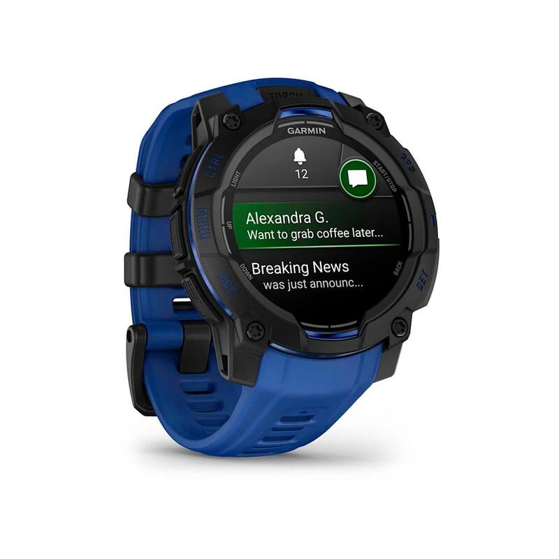 Smartwatch Garmin Instinct® 3 Negro Con Correa De Color Azul 45mm Amoled