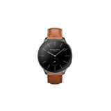 Smartwatch Kieslect Elfin-World'S Thinnest Women'S - 1.32" Amoled · Bat. 280mah · Gps · Metal Negro/Cuero Marrón