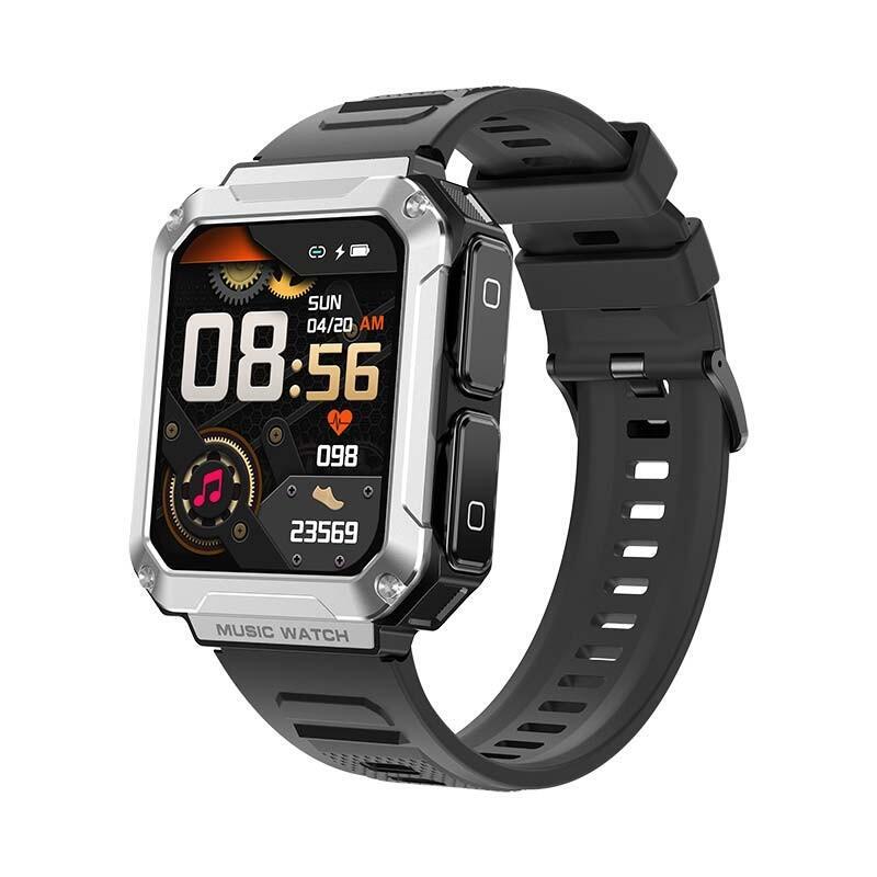 Smartwatch Lemfo T93 Plata Con Auriculares Tws