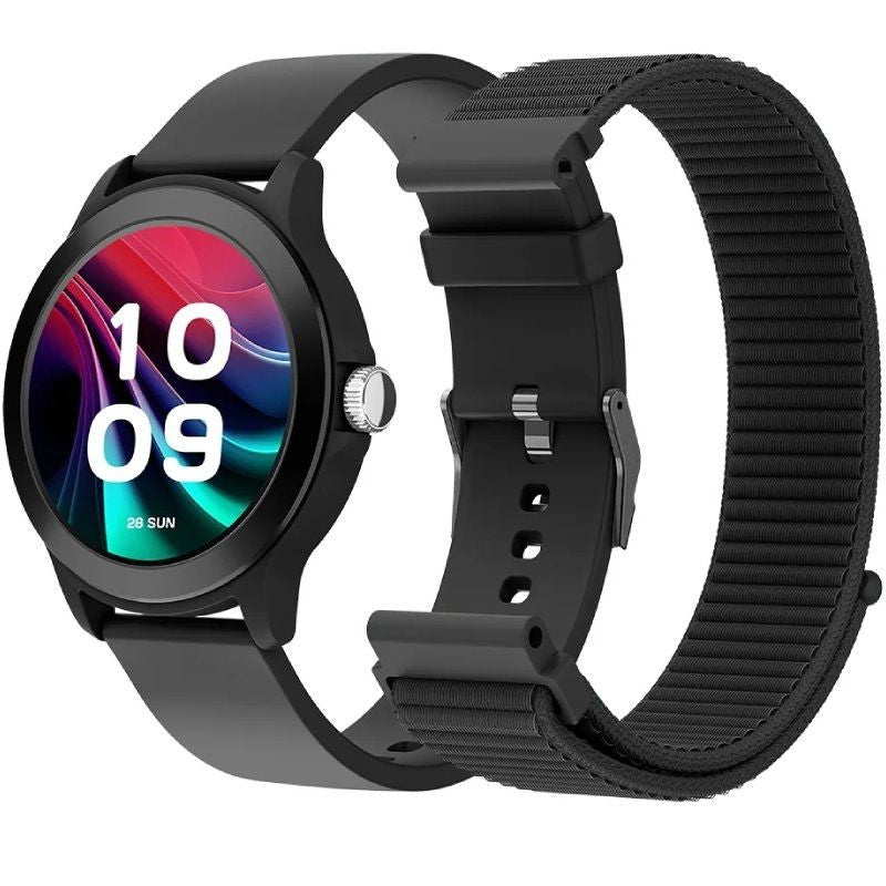 Smartwatch Spc Smartee Duo Vivo 2 9655n Notificaciones Frecuencia Cardíaca Negro Incluye Correa Extra