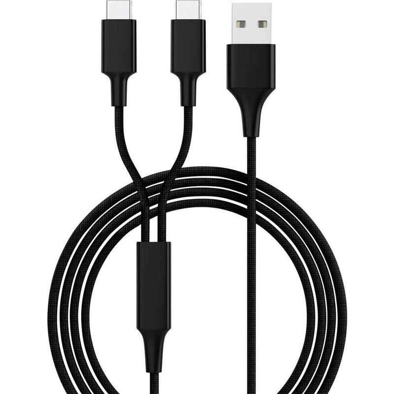 Smrter Hydra Duo Cable De Carga, Tipo Usb-C, 120cm, Black Retail