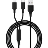 Smrter Hydra Duo Cable De Carga, Tipo Usb-C, 120cm, Black Retail