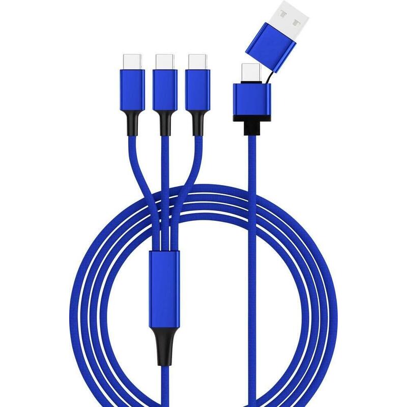 Smrter Hydra Trio Ladecable, Typ Usb-C, Otg, 120cm, Blue Retail