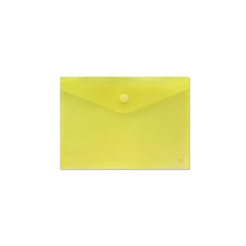 Sobre Portadocumentos A4 - Cierre De Velcro - Fabricado En Polipropileno - Medidas 325x230mm - Amarillo Transparente
