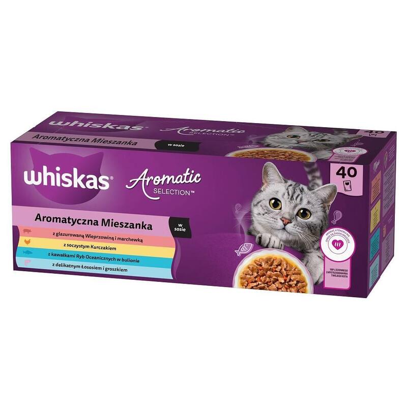 Sobres Aromáticos Whiskas Mezcla De Sabores 40x85g
