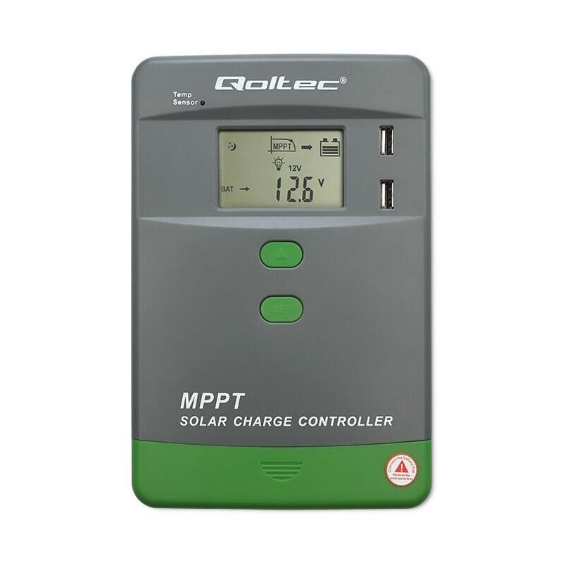 Solarny Regulador De Carga Mppt Con Sensor Temperatura 30a 12v/24v Lcd 2xusb Bluetooth App Gel Lifepo4