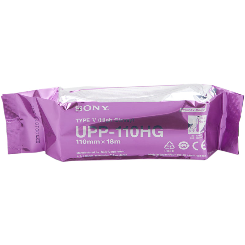 Sony Papel Blanco Upp-110hg Papel Térmico, 110mm X 18m