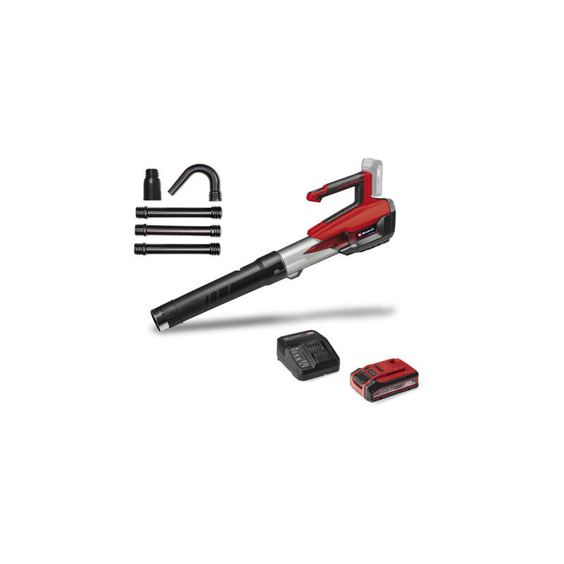 Einhell Professional  Akku-Laubbläser Gp-Lb 18/200 Li (Rojo/Negro, 1x Li-Ion-Akku 4,0 Ah Plus, Mit Dachrinnen-Reinigungsset) 4326649