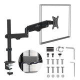 Soporte De Monitor Maclean, Resorte De Gas, 17"-32", 2-10kg, Negro, Mc-135
