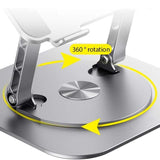 Soporte Giratorio Ls928 Para Tablet Y Ordenador Portátil De Aluminio Gris Oscuro