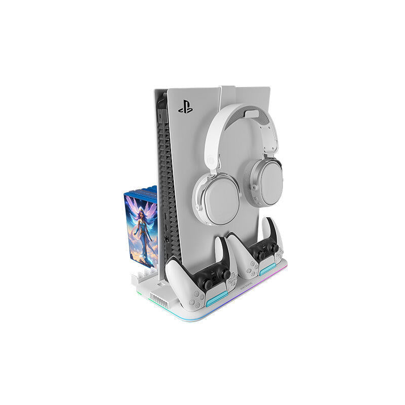Soporte Multifunción Rgb Para Ps5 Mars Gaming Mps5-B2 Blanco
