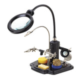 Soporte Paa Soldador Con Lupa Y Pinzas De Cocodrilo Hrv7571 Nimo