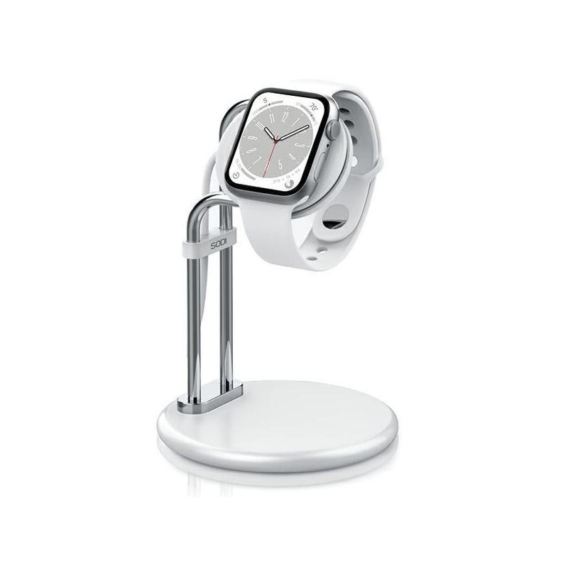Soporte Para Apple Watch Saw-300 Carga Plateado