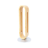 Soporte Para Auriculares De Madera De Bambú, Base De Aluminio, Hasta 5 Kg, Supraaurales, Marrón Claro, Plateado