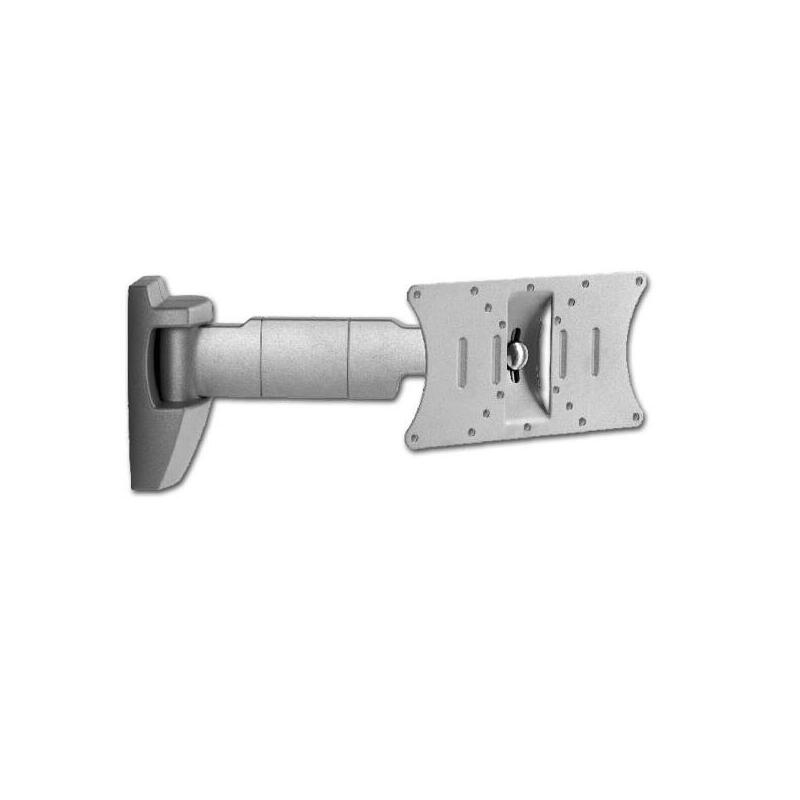 Soporte Pared Omb Bisolution Orientable Vert. +-20º Giro 190º Vesa 50/ 75/ 100 / 100x200  10-32 Max 20kg  Color Plata