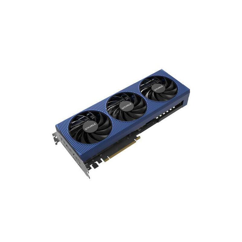 Sparkle Intel Arc A750 Titan Oc 8gb Ddr6 Pcie4 Hdmi 3 Dp 2200mhz Clock 0db Cooling Led Temperature Display Overclocked Vga Holder