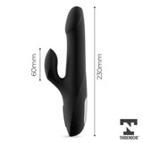Squidy Vibrador Com Función De Movimiento Y Bolas Rotadoras Usb Silicona