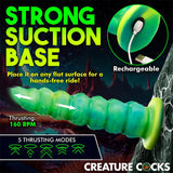 Squirmer Dildo Con Thrusting Y Vibración Control Remoto Silicona