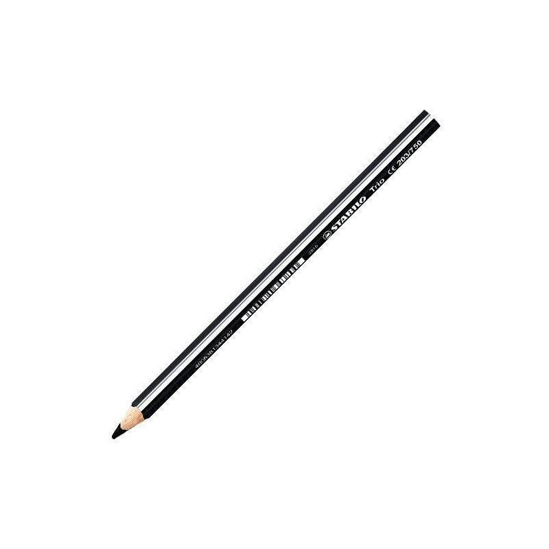 Stabilo Lápiz De Color Trio Grueso Negro -Estuche De 12u-