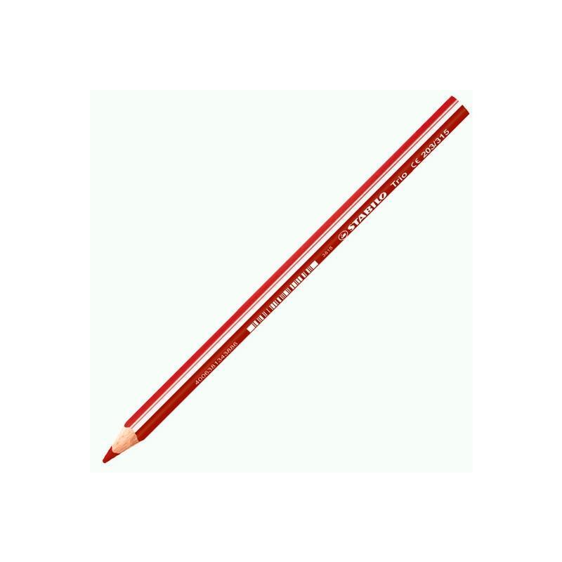 Stabilo Lápiz De Color Trio Grueso Rojo Cereza -Estuche De 12u-