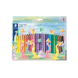 Staedtler Noris 221 Pack De 24 Ceras Giratorias - Diametro 6mm - Resistencia A La Rotura - Colorantes Alimenticios -