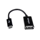 Startech Adaptador Otg Micro Usb A Usb M/H 0.10m Negro Uusbotg