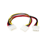 Startech Cable Alimentacion Molex(M)  A Doble Molex(H)  0.25m Lp4