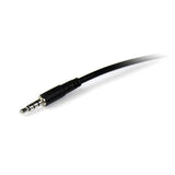 Startech Cable Audio Jack 3.5 M/H Alargo 4 Pines 1m Negro Muhsmf1m