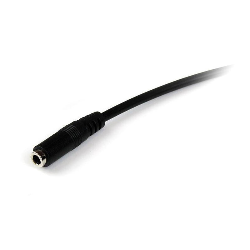 Startech Cable Audio Jack 3.5 M/H Alargo 4 Pines 1m Negro Muhsmf1m