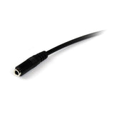 Startech Cable Audio Jack 3.5 M/H Alargo 4 Pines 1m Negro Muhsmf1m
