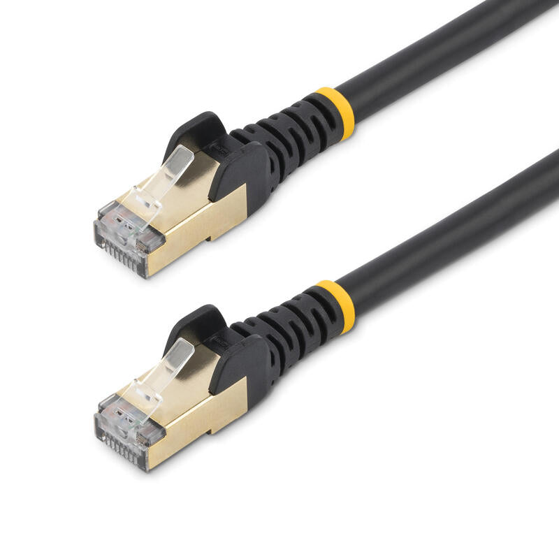 Startech Cable De Red Ethernet Rj45 Cat6a Blindado Stp 0.5m - Cable Sin Enganche Snagless - Negro
