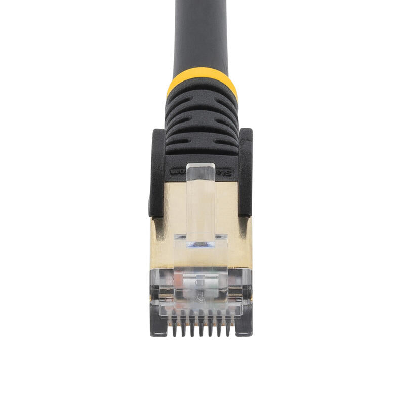 Startech Cable De Red Ethernet Rj45 Cat6a Blindado Stp 0.5m - Cable Sin Enganche Snagless - Negro