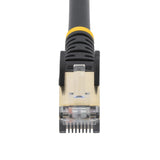 Startech Cable De Red Ethernet Rj45 Cat6a Blindado Stp 0.5m - Cable Sin Enganche Snagless - Negro