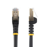 Startech Cable De Red Ethernet Rj45 Cat6a Blindado Stp 0.5m - Cable Sin Enganche Snagless - Negro