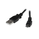Startech Cable Usb 2.0 A Micro Usb Acodado 1m  Negro Usbaub1mu