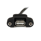 Startech Cable Usb 2.0 M/H (Alargo) 0.91m Para Montar Empotrar En Panel Usbpnlafam3