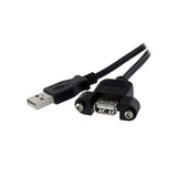 Startech Cable Usb Para Montaje En Panel Usb A M/H 30cm