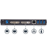 Startech Docking Station Usb 3.0 Para Dos Monitores Con Dvi Y Soporte Vertical