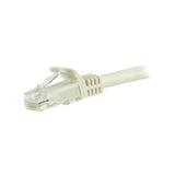 Startech.Com 1.5m Cat6 Ethernet Cable 10 Gigabit Snagless Rj45 650mhz 100w Poe Patch Cord Cat 6 10gbe Utp Network Cable W/Strain Relief White Fluke Tested/Wiring Is Ul Certified/Tia Category 6 24awg (N6patc150cmwh) Cable De Interconexión Rj
