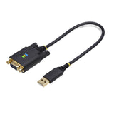 Startech.Com 1p1ffcn-Usb-Serial Cable De Serie Negro 0,3 M Usb Tipo A Db-9