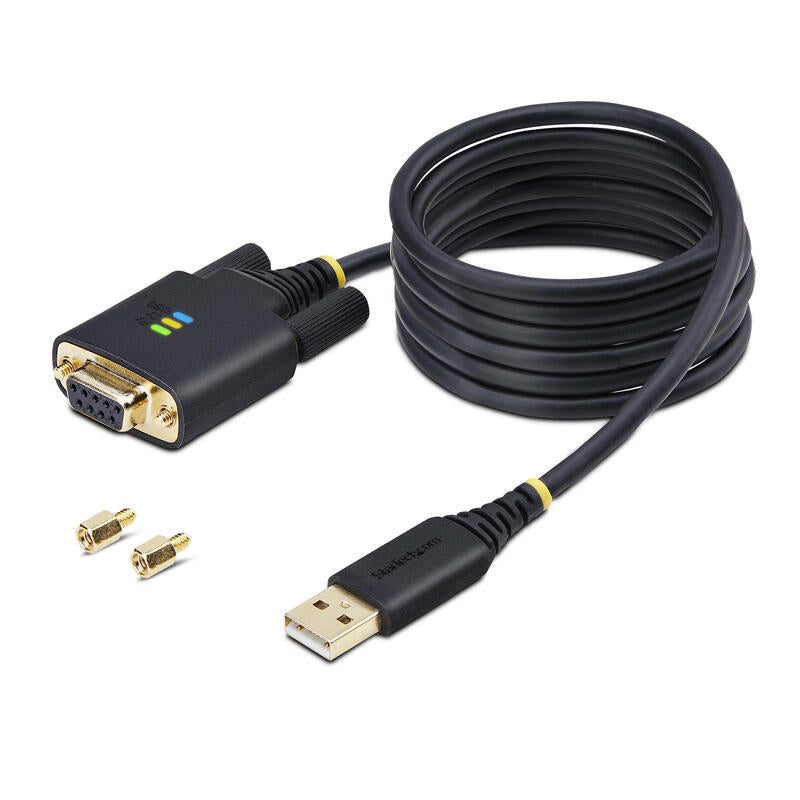 Startech.Com 1p6ffcn-Usb-Serial Cable De Serie Negro Usb Tipo A Db-9