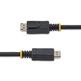 Startech.Com Cable De 2m Certificado Displayport 1.2 4k Con Cierre De Seguridad Bloqueo Con Pestillo 2x Macho Dp Extensor Latches Negro Cable Displayport Displayport (M) A Displayport (M) 2 M Trabado Negro