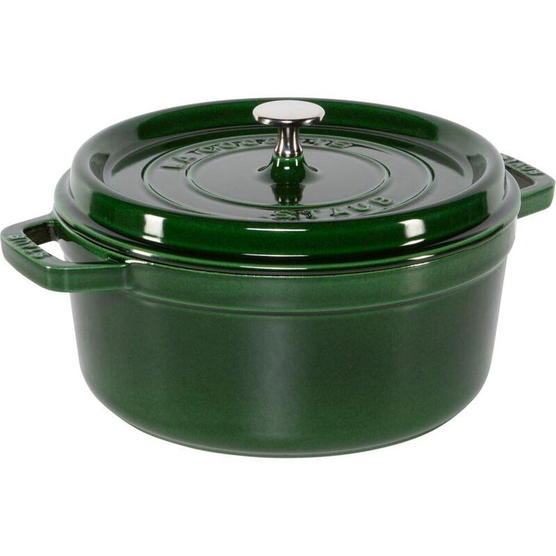 Staub La Cocotte 24cm Rund Basilikum-Grün, Gusseisen
