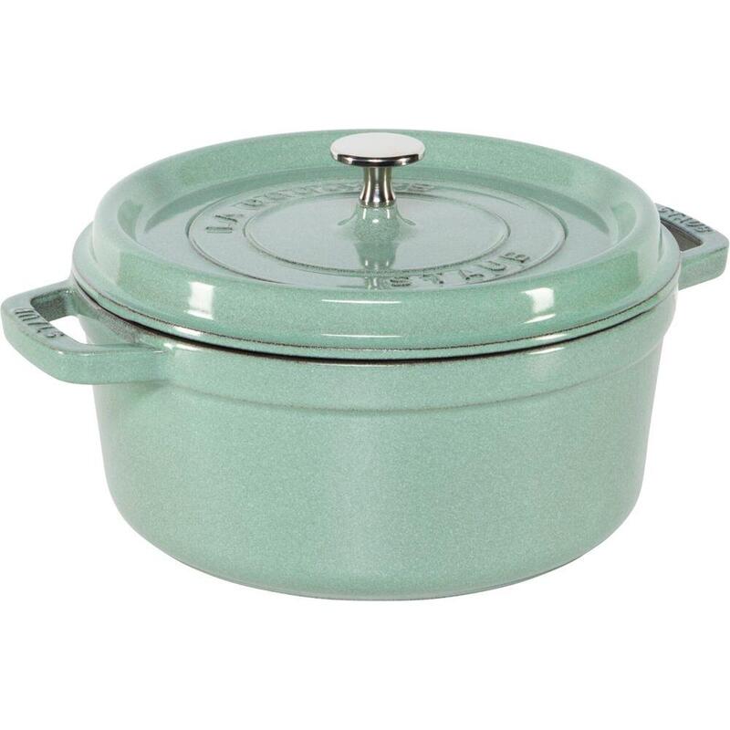 Staub La Cocotte 24cm Rund Salbeigrün, Gusseisen